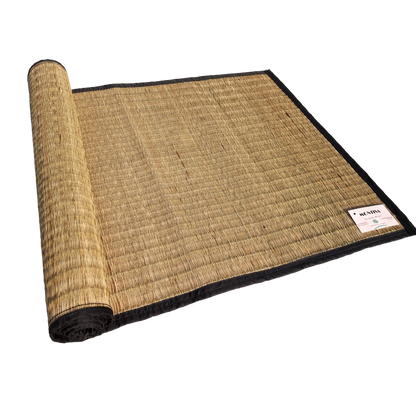 MONTISA Handwoven Chatai Floor Mat made of Madurkathi Grass with Cotton Fabric Border – T2