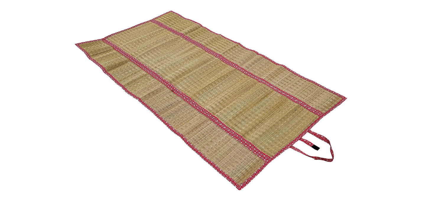 MONTISA Yoga Mat made of organic Madurkathi Grass Foldable travel friendly 36 inches x 70 inches –T2-02