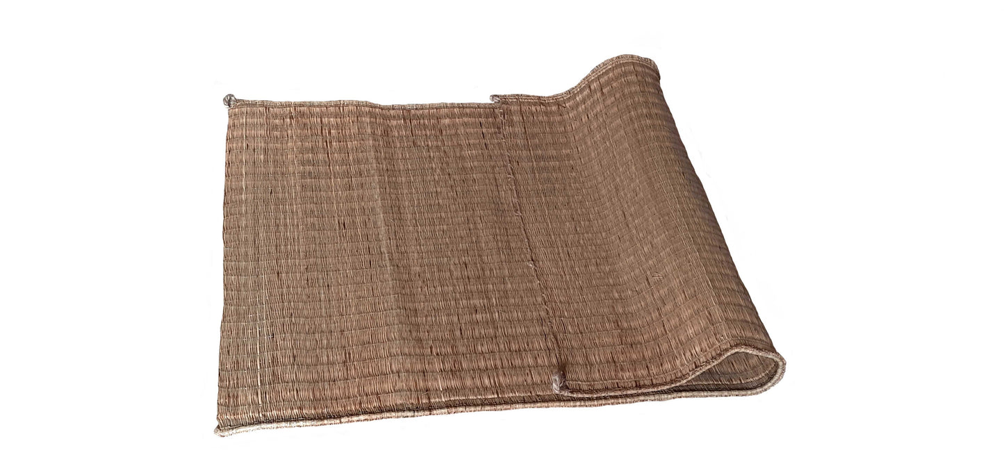MONTISA chatai mats for home made of Madurkathi Grass, Handwoven, Organic with Natural Border - T2