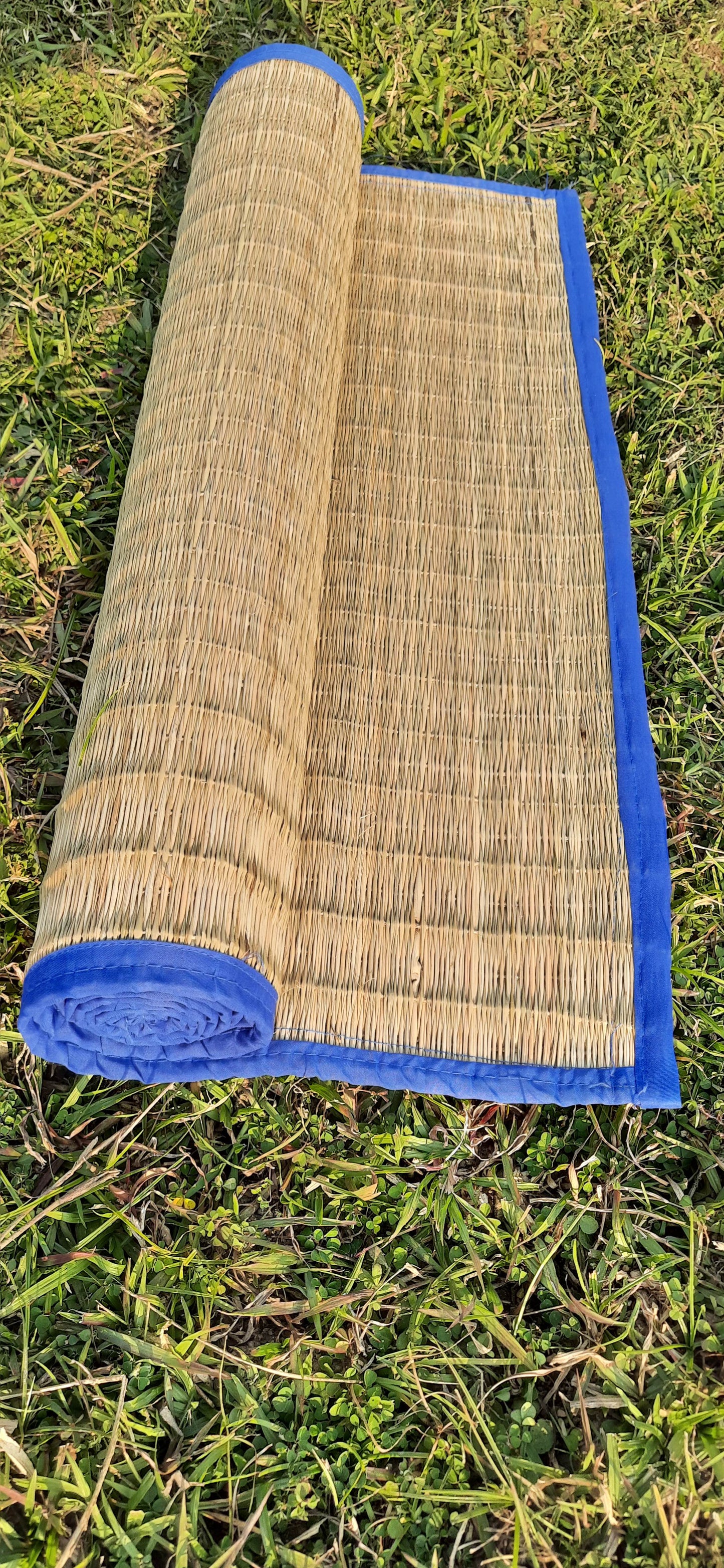 MONTISA Meditation Mat made of organic Madurkathi Grass Rollable travel friendly 24 inches x 70 inches –T2-03