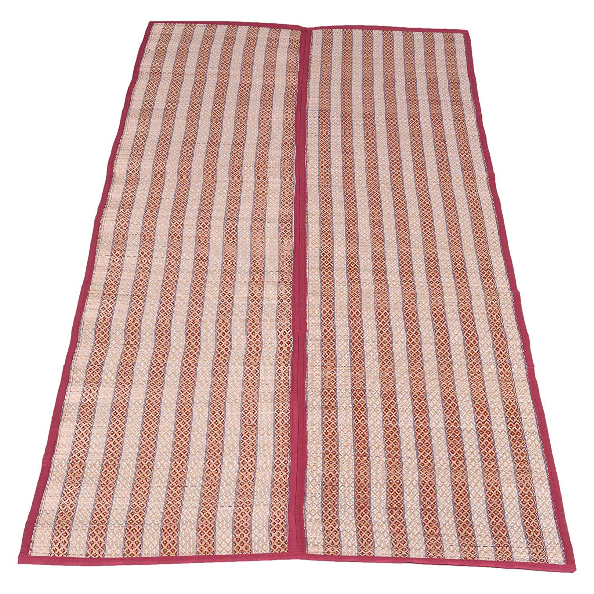 MONTISA Meditation Mat made of organic Madurkathi Grass Rollable travel  friendly 24 inches x 70 inches –T2-03