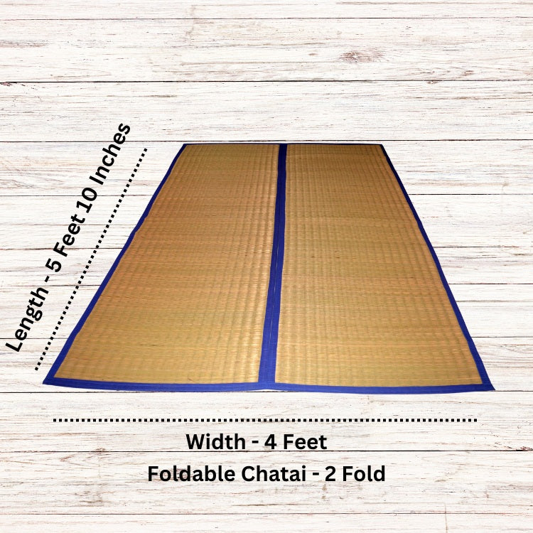 MONTISA  Madurkathi Chatai Mat, Folding, for Sleeping, Sitting, Yoga on the Floor– T2