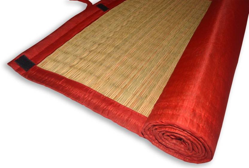 MONTISA Yoga Mat  for yoga, meditation, excercise made of organic Madurkathi Grass Rollable with shoulder strap Portable 24 inches x 70 inches –T2-01