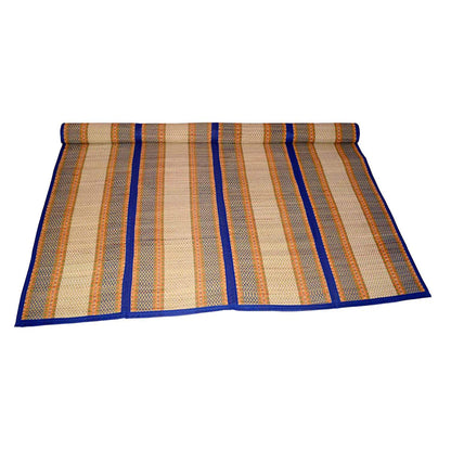 Designer Organic Chatai Mat Foldable made of Madurkathi Grass for Sleeping, Sitting on Floor - T3-31