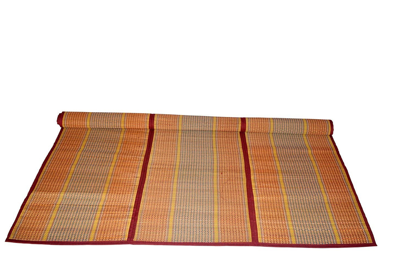 Chatai Floor Mat Foldable handwoven Multicolpur made of Madurkathi Grass for Indoor and Outdoor Usages - T3-35