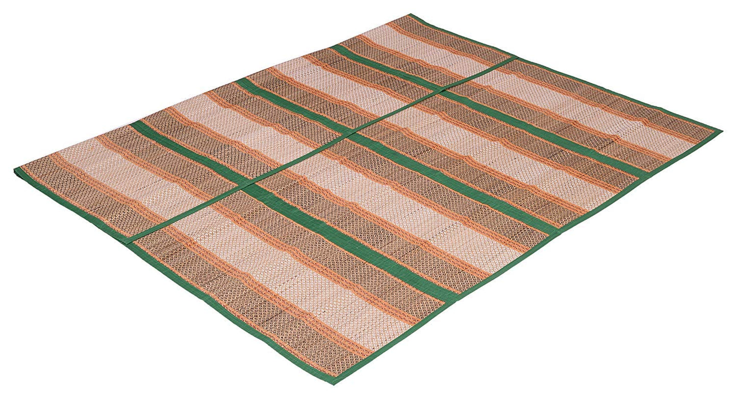 Madurkathi Chatai Mat Foldable Handwoven Eco-friendly perfect for sleeping, sitting, Yoga - T3-18
