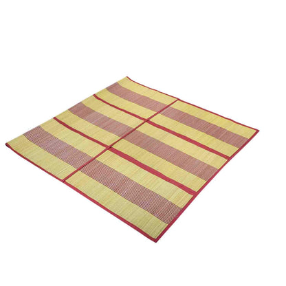 Chatai Floor Mat Foldable handwoven Organic made of Madurkathi Grass for Sleeping, Sitting, Yoga - T3-44