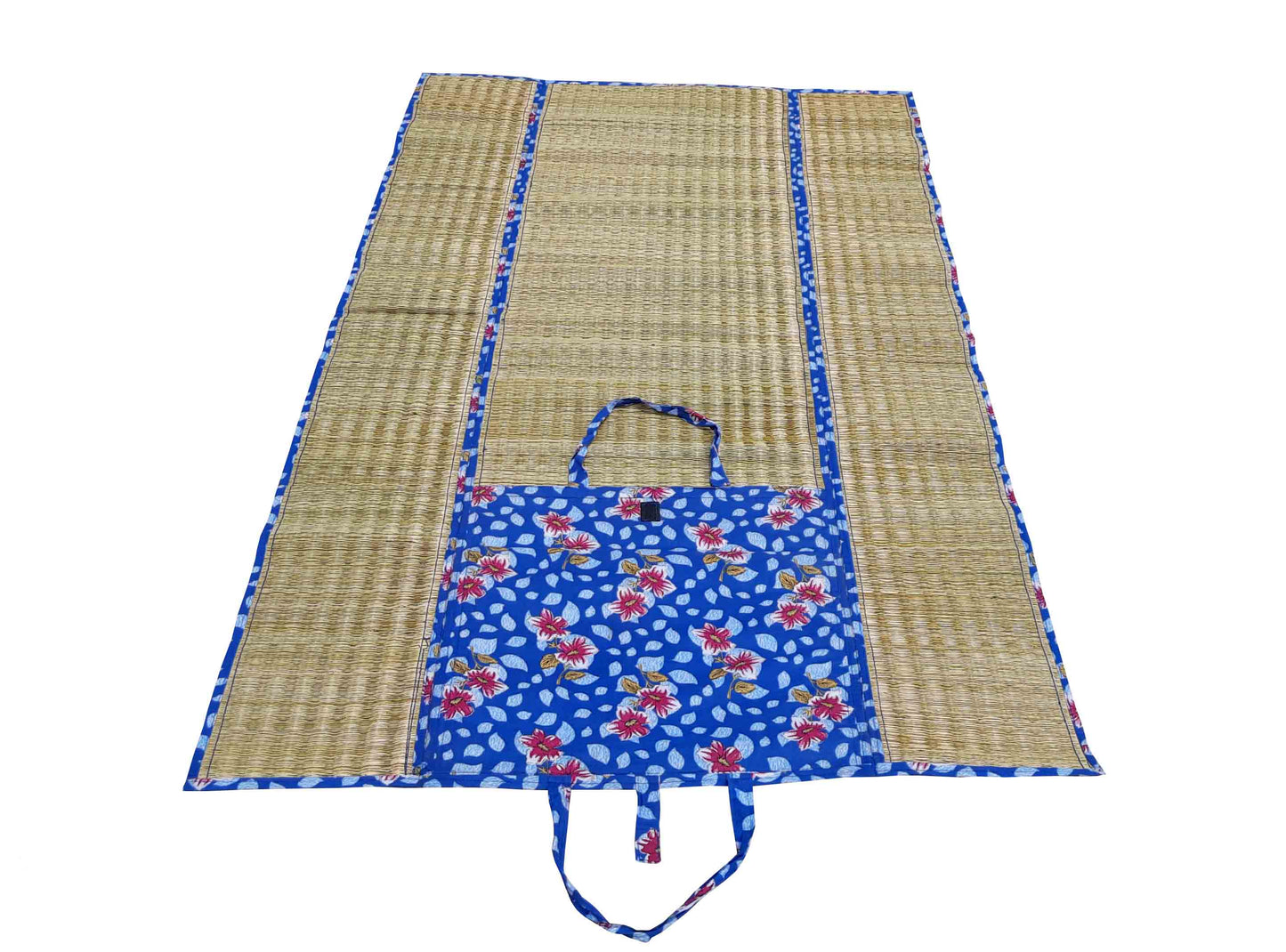 MONTISA Yoga Mat made of organic Madurkathi Grass Foldable travel friendly 36 inches x 70 inches –T2-03