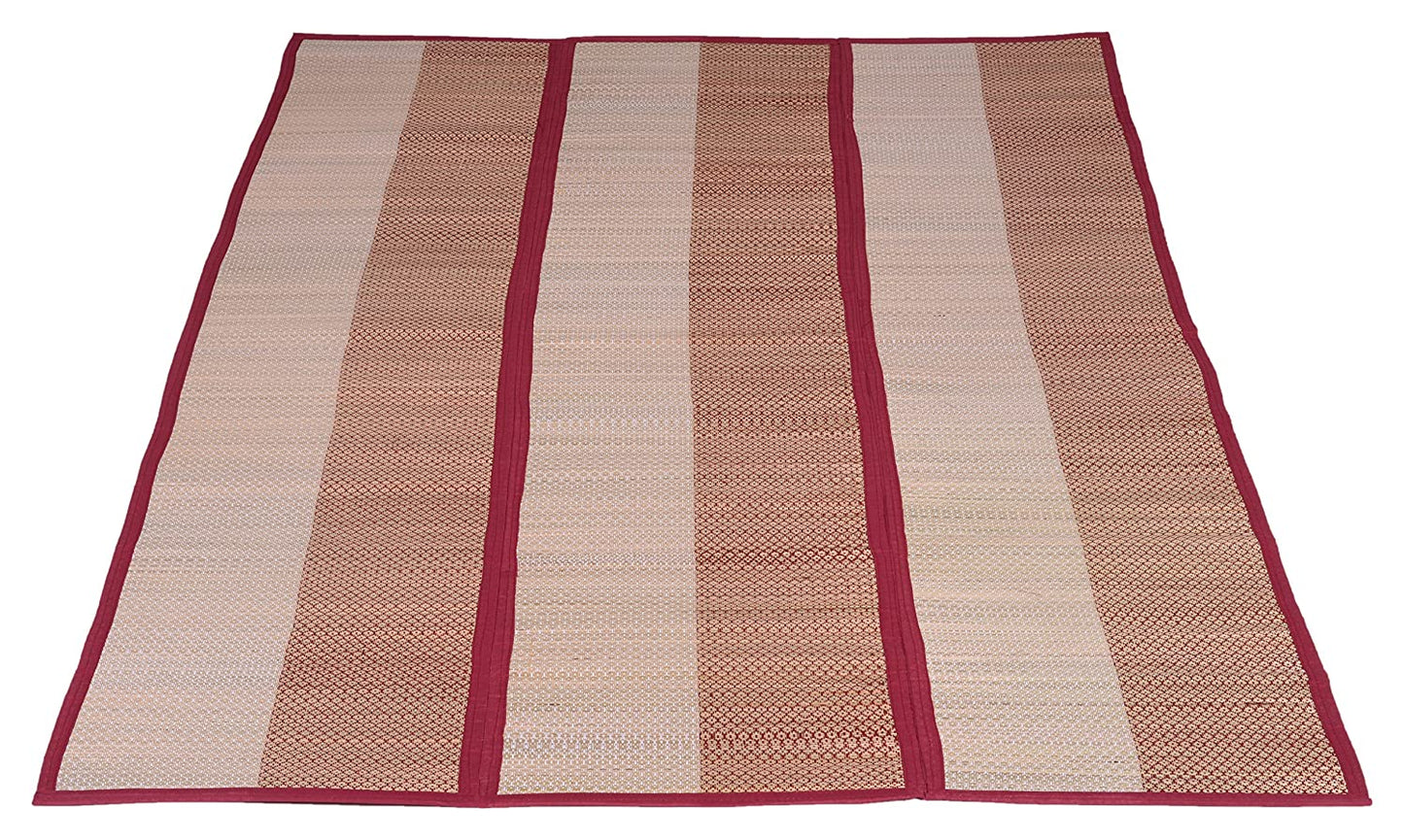 Folding Chatai Floor Mat  Made of Madurkathi Grass Handwoven -T3-09