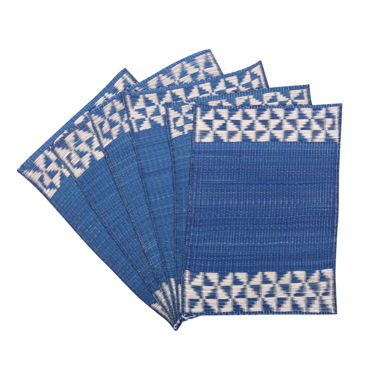 Masland Madurkathi Table Mat Set: A Superfine Premium Madurkathi Grass Handwoven Designer Dining Table Mat  Set (12×18 inches) with Runner(12×49 inches) Heat Resistant Eco-friendly Placemat with natural Border-MTM-07
