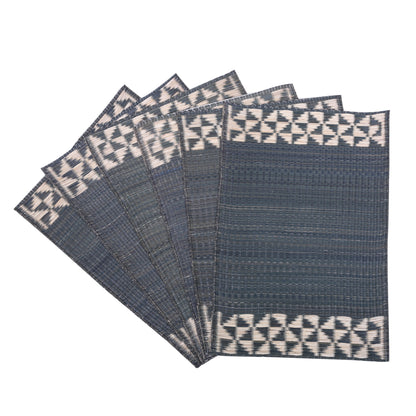 Masland Madurkathi Table Mat Set: A Superfine Premium Madurkathi Grass Handwoven Designer Dining Table Mat  Set (12×18 inches) with Runner(12×49 inches) Heat Resistant Eco-friendly Placemat with natural Border-MTM-06