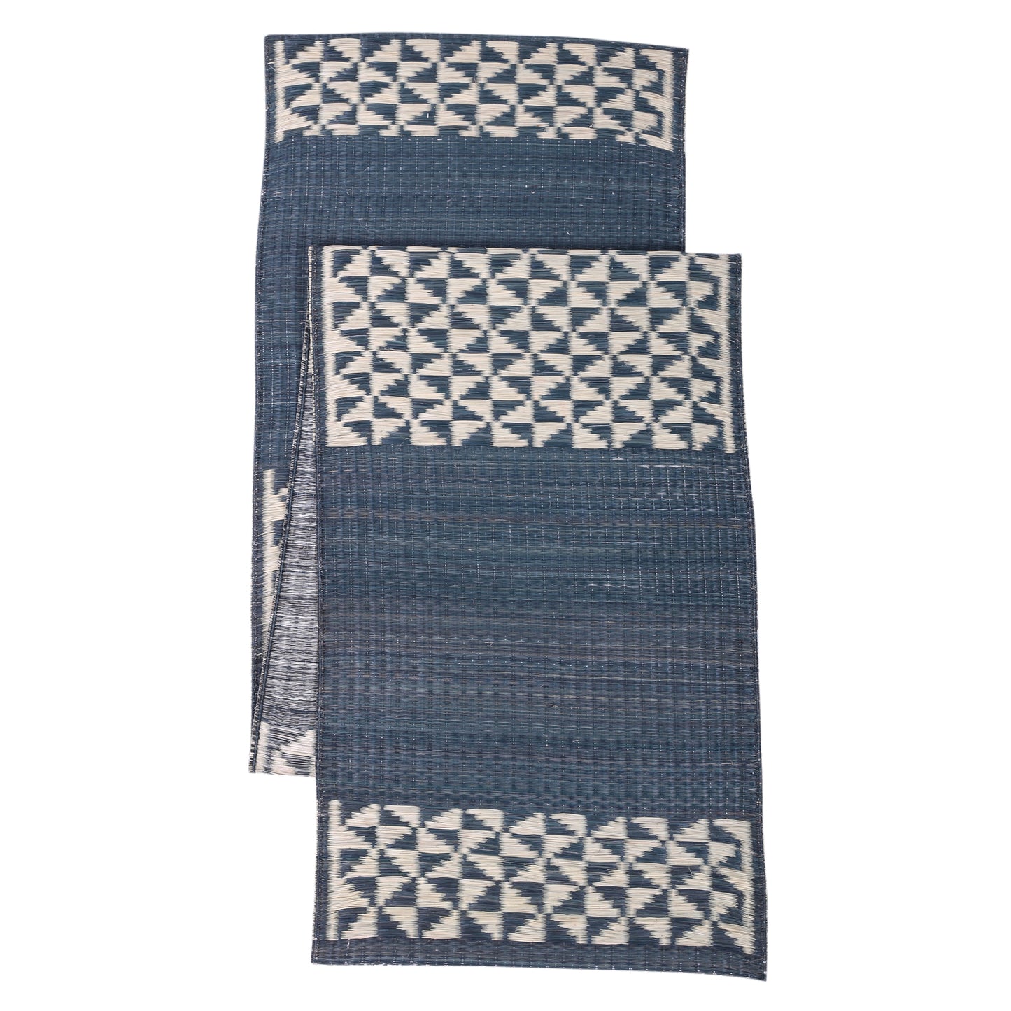 Masland Madurkathi Table Mat Set: A Superfine Premium Madurkathi Grass Handwoven Designer Dining Table Mat  Set (12×18 inches) with Runner(12×49 inches) Heat Resistant Eco-friendly Placemat with natural Border-MTM-06