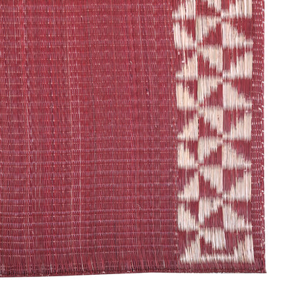 Masland Madurkathi Table Mat Set: A Superfine Premium Madurkathi Grass Handwoven Designer Dining Table Mat  Set (12×18 inches) with Runner(12×49 inches) Heat Resistant Eco-friendly Placemat with natural Border-MTM-02