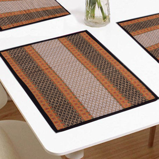 Table Placemat with Runner and Coasters made of Madurkathi River Grass, Heat Resisteant and Organic - T3-15