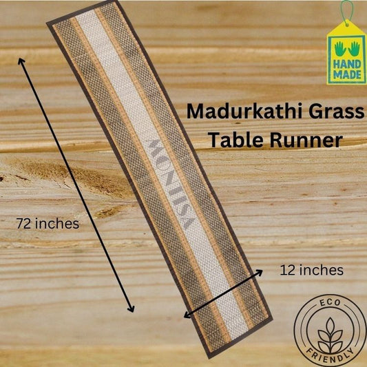 Dining modern design table runner made of Madurkathi grass