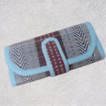 ladies clutch bags made of Madurkathi grass and Cotton febric Magnet closure